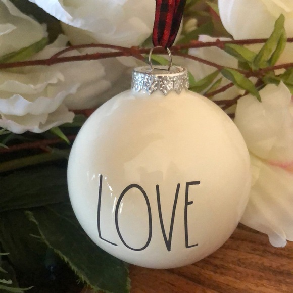 RAE DUNN "Love, Joy & Wish" Set of 3 Ornaments - Picture 3 of 7